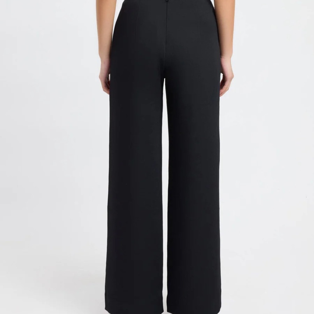 Commense Black Business Casual Pockets wide straight Pants - Picture 2 of 4